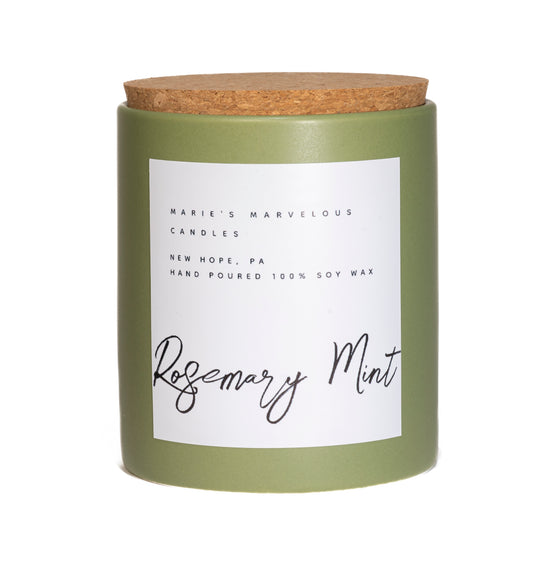 Luxury collection - Rosemary Mint fragrance in our 15 ounce stone jar