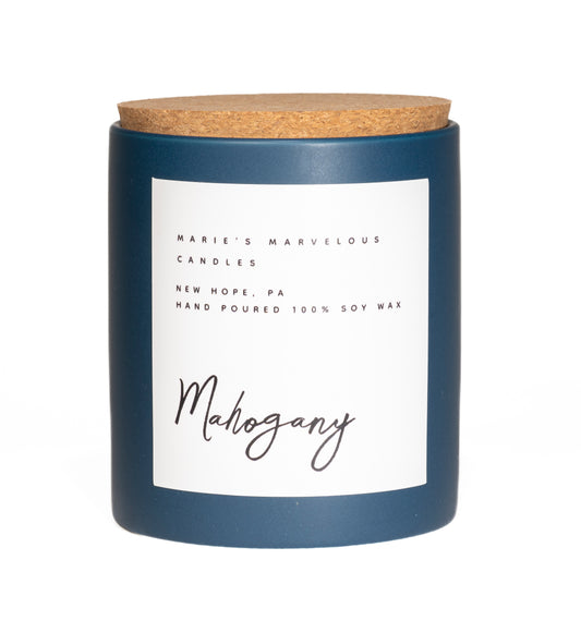Luxury collection - Mahogany fragrance in our 15 ounce stone jar