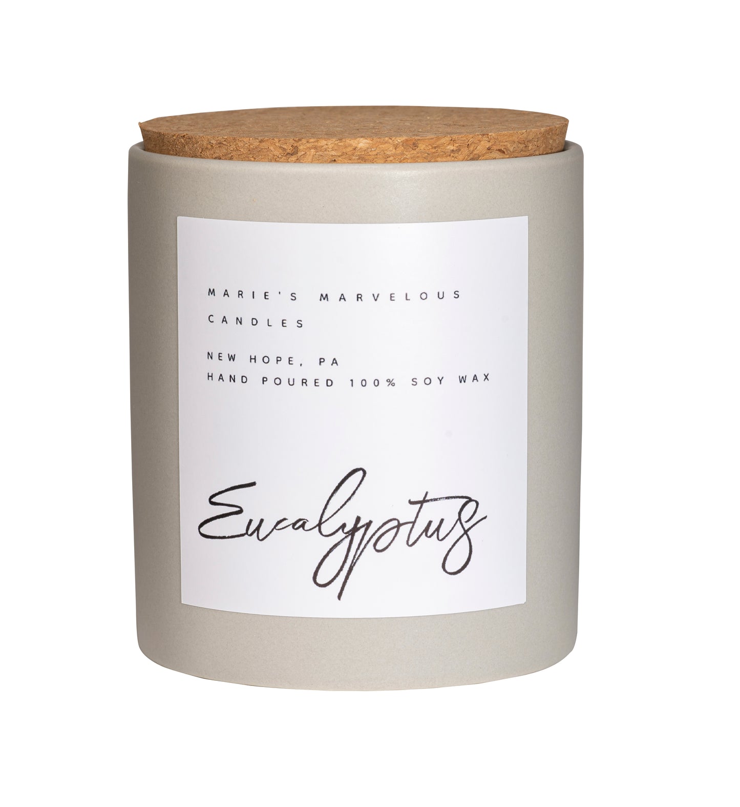 Luxury collection - Eucalyptus fragrance in our 15 ounce stone jar