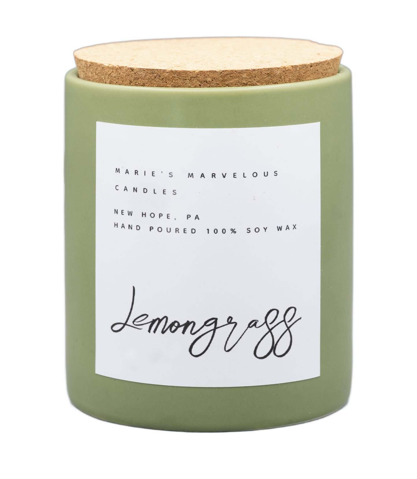 Luxury collection - Lemongrass fragrance in our 15 ounce stone jar