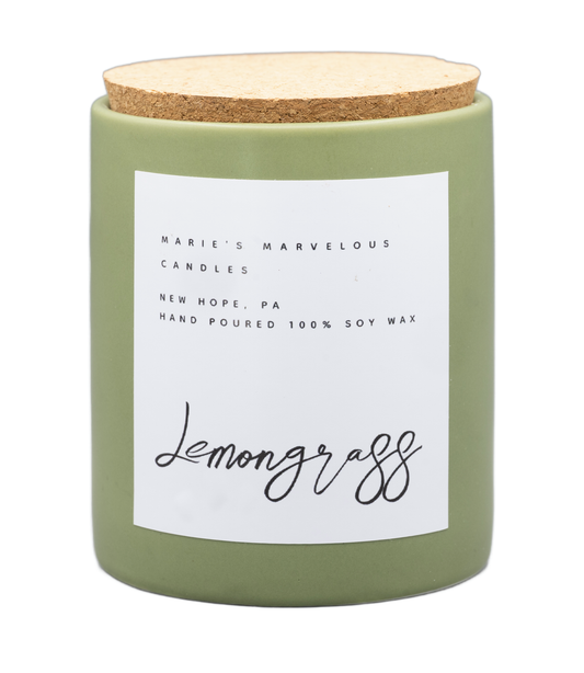 Luxury collection - Lemongrass fragrance in our 15 ounce stone jar