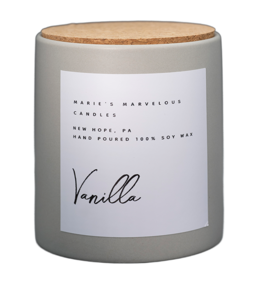 Luxury collection - Vanilla fragrance in our 15 ounce stone jar